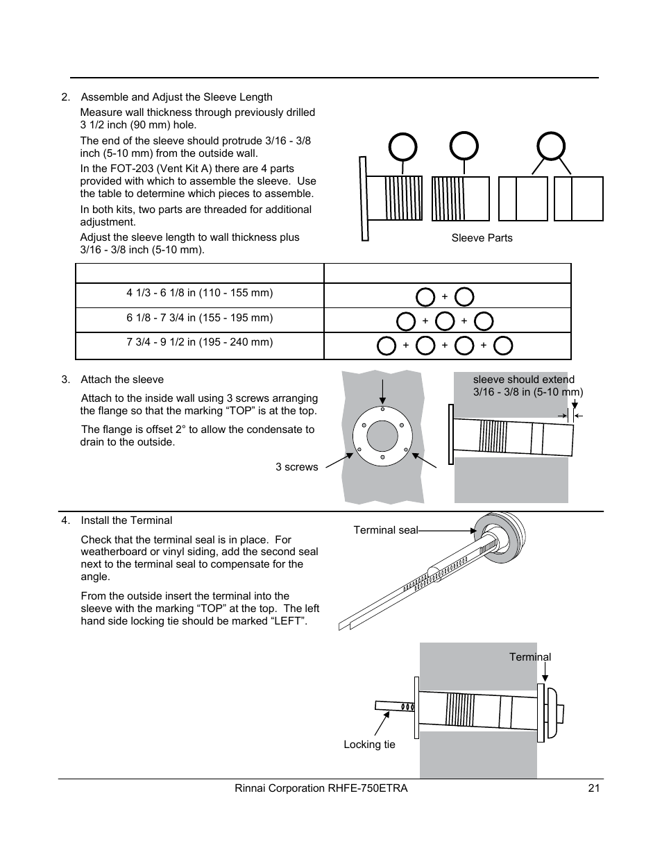 Ab c | Rinnai DIRECT VENT FIREPLACE RHFE-750ETRA User Manual | Page 21 / 40