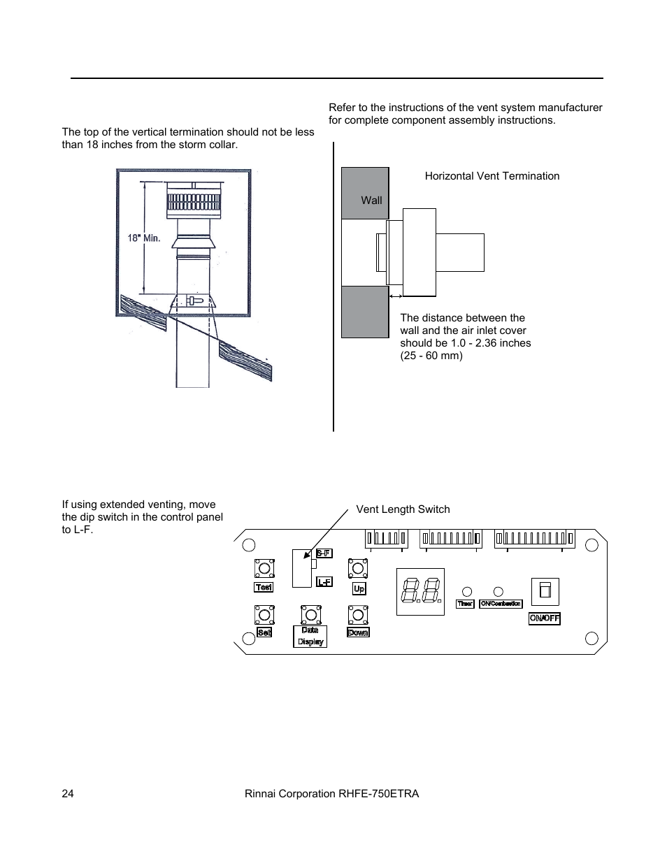 Rinnai DIRECT VENT FIREPLACE RHFE-750ETRA User Manual | Page 24 / 40