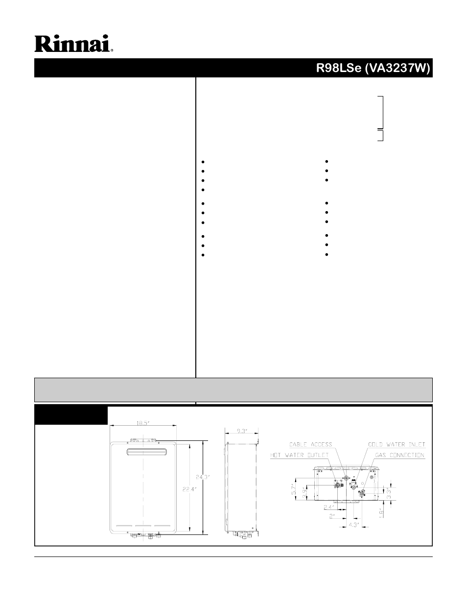 Rinnai REU-VA3237W User Manual | Page 2 / 2