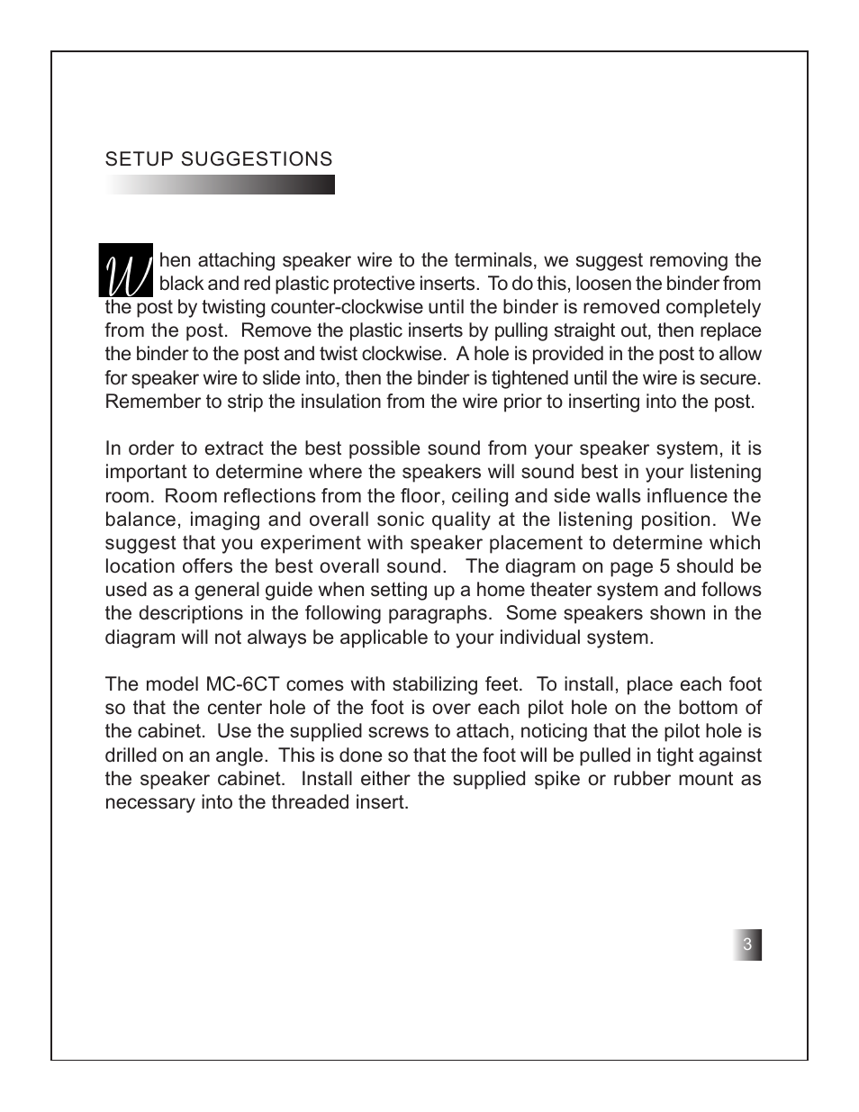 RBH Sound MC-6CT User Manual | Page 5 / 12