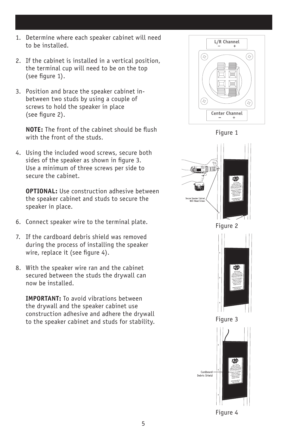 Installing the speaker | RBH Sound SI-663 User Manual | Page 6 / 8