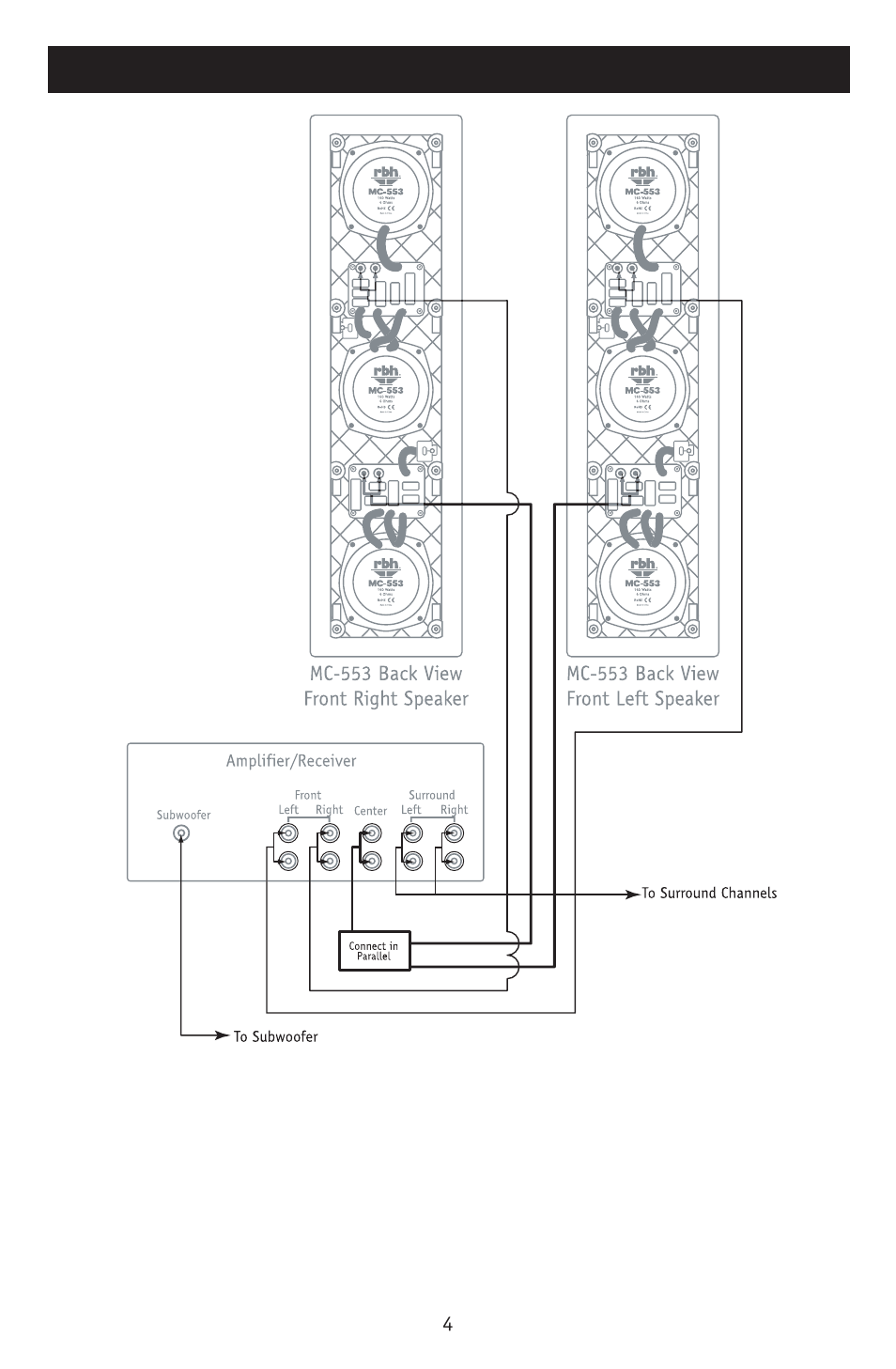 Wiring diagram | RBH Sound MC-553LCR User Manual | Page 6 / 12
