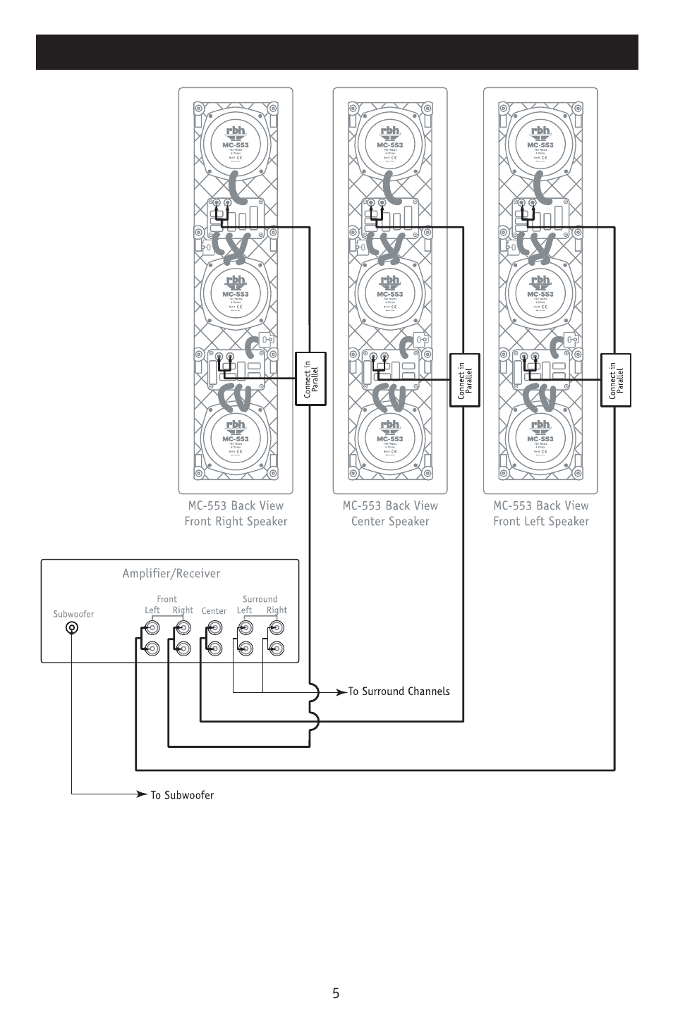 Wiring diagram | RBH Sound MC-553LCR User Manual | Page 7 / 12