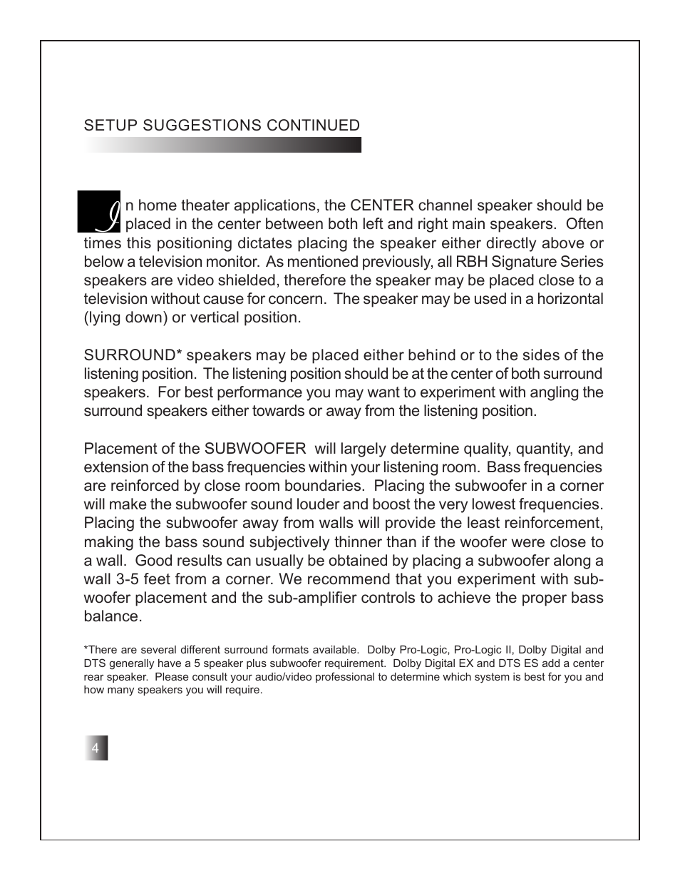 RBH Sound Signature User Manual | Page 6 / 12