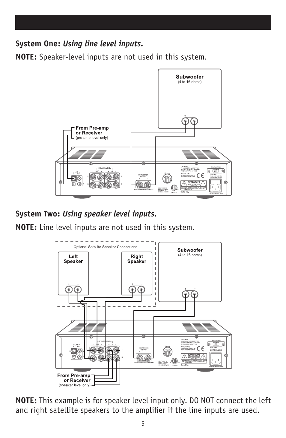 Connections | RBH Sound SA-200 User Manual | Page 6 / 12