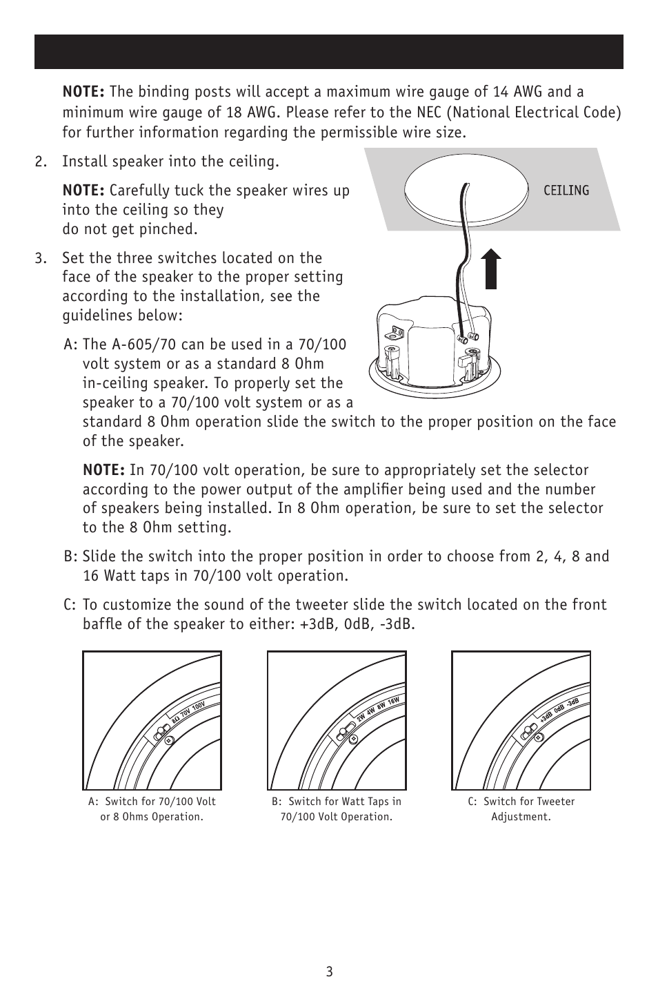 Installation, Continued) | RBH Sound A-605/70 User Manual | Page 4 / 8