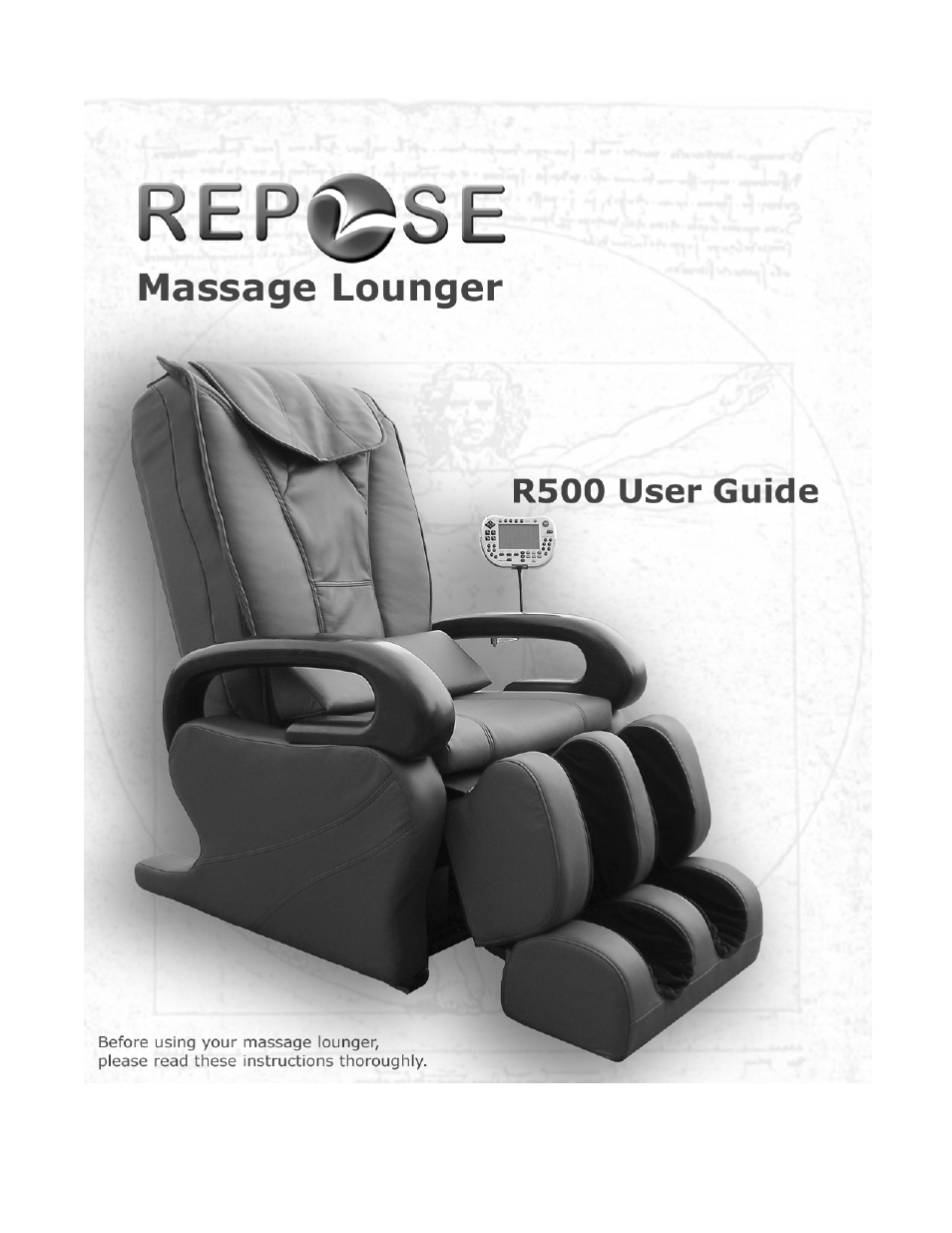 Repose R500 User Manual | 20 pages