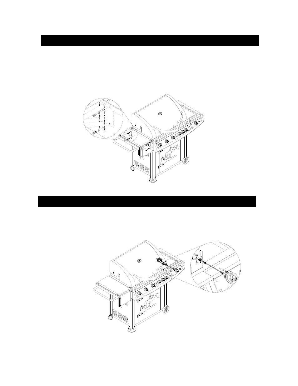 Slide number 9, Side shelf push bar assembly, Side burner assembly | Olfa 720-0430 User Manual | Page 9 / 38