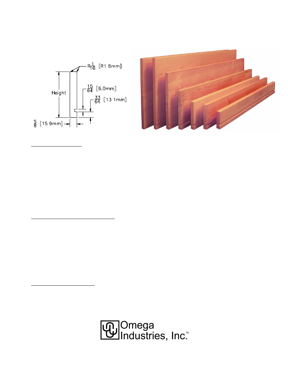 Drawer part specifications, Prefinished, Drawer sides | Drawer fronts/backs, Drawer bottoms | Omega Speaker Systems Solid Birch Drawer User Manual | Page 2 / 2