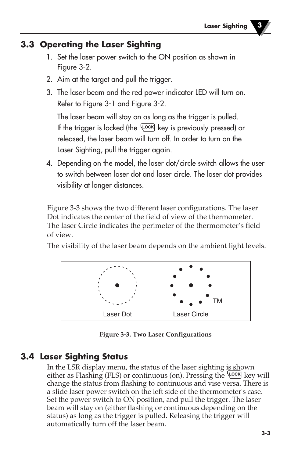 3 operating the laser sighting, 4 laser sighting status | Omega Speaker Systems OS530LE User Manual | Page 50 / 82