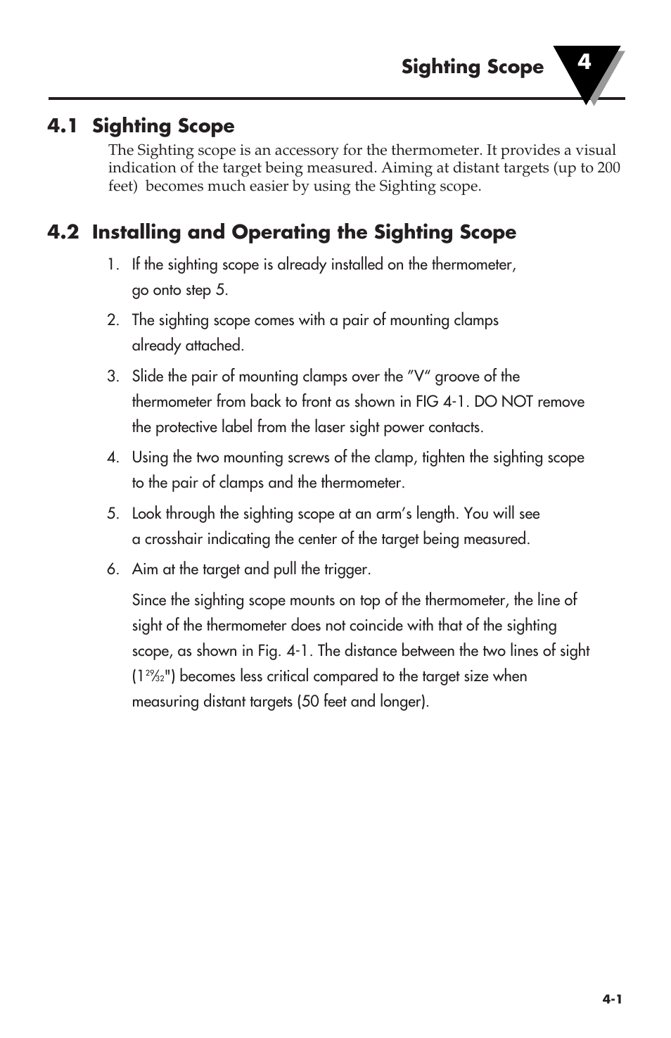 1 sighting scope, 2 installing and operating the sighting scope, Sighting scope | Omega Speaker Systems OS530LE User Manual | Page 52 / 82