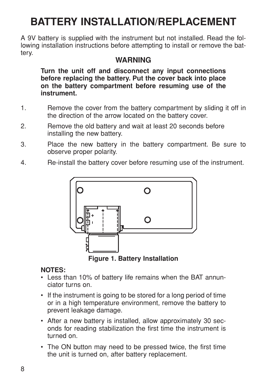 Battery installation/replacement | Omega Speaker Systems HH-23A User Manual | Page 10 / 28