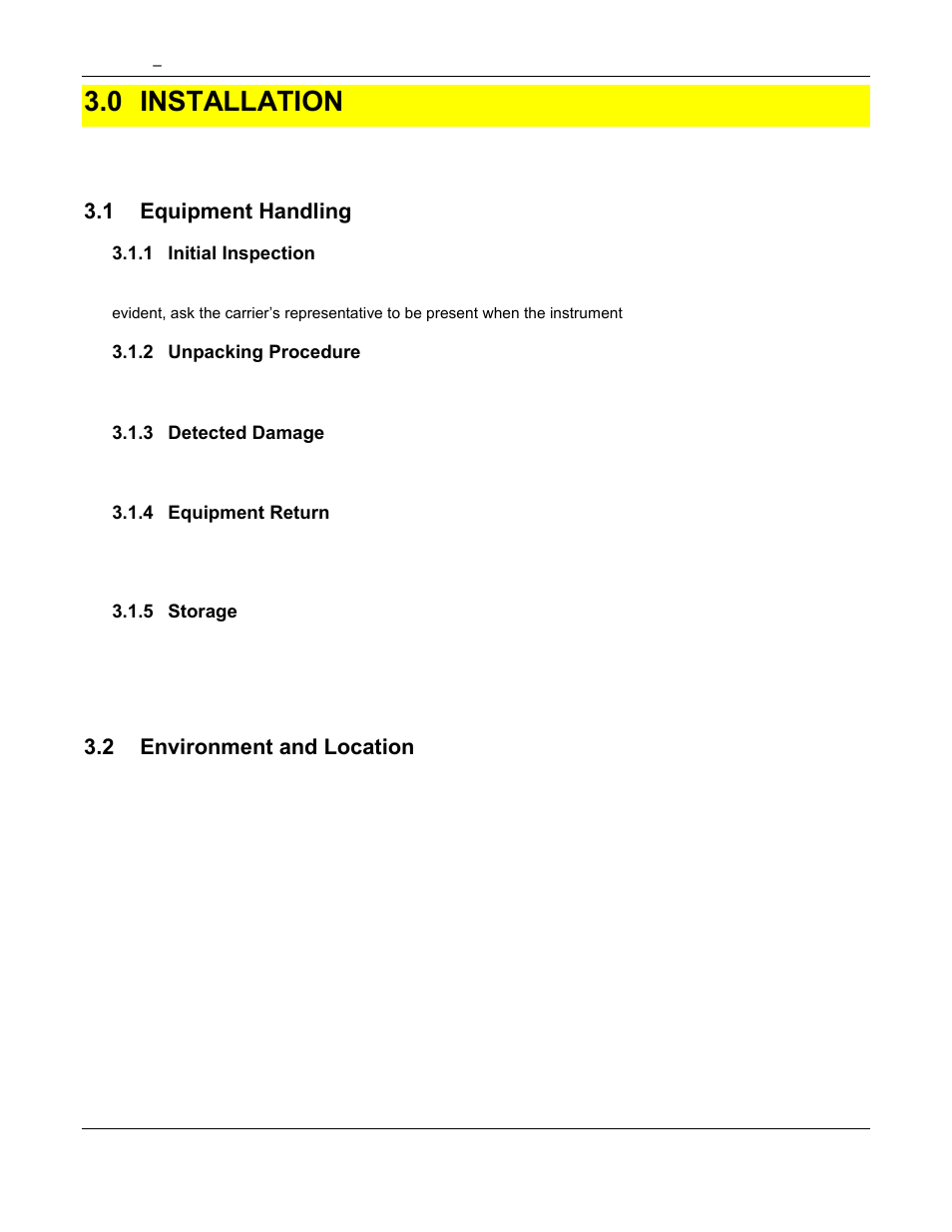 Installation, 0 installation, 1 equipment handling | 2 environment and location | Omega Speaker Systems Rercorder RD8300 User Manual | Page 22 / 114