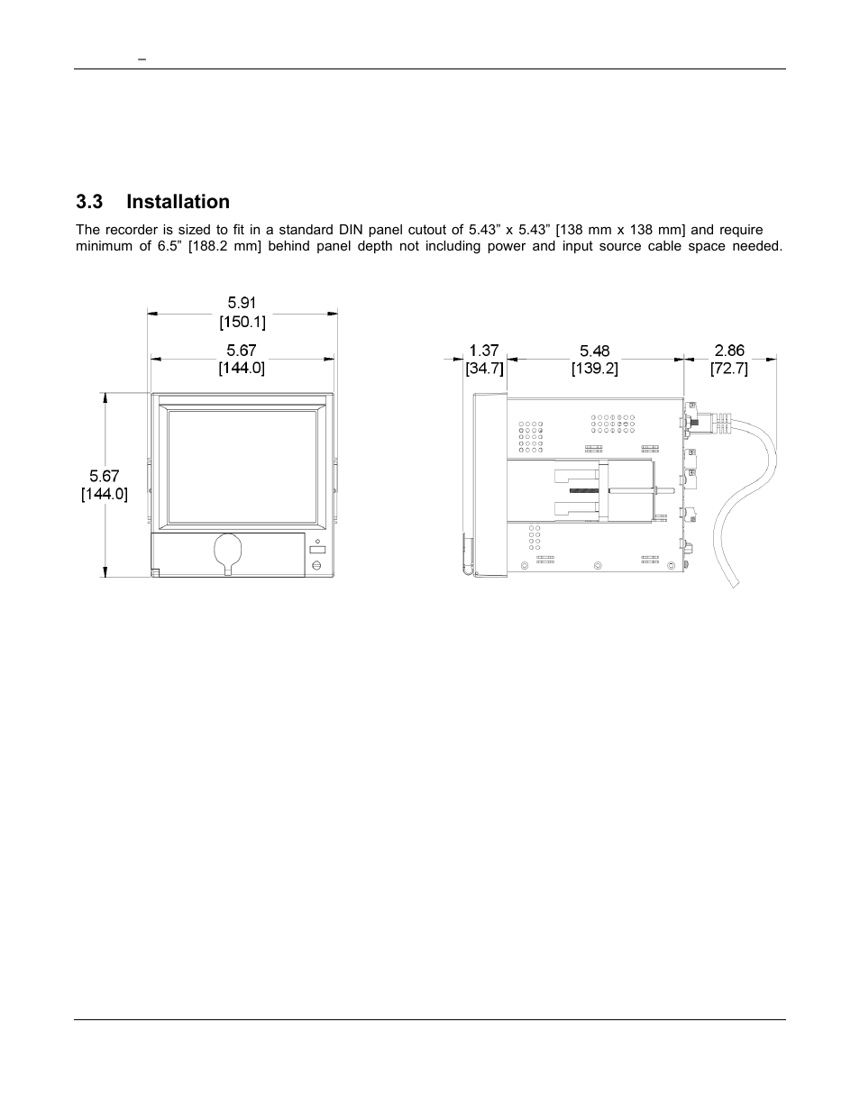 Panel mounting, 3 installation | Omega Speaker Systems Rercorder RD8300 User Manual | Page 23 / 114