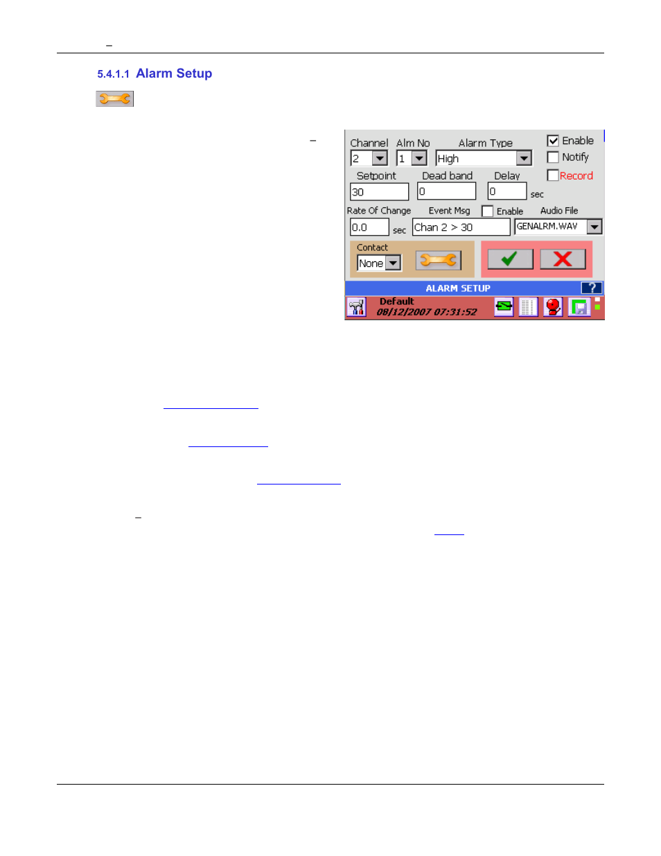 Digital input/output, Digital output setup, Relay contacts | Details here, 5 digital input/output | Omega Speaker Systems Rercorder RD8300 User Manual | Page 70 / 114