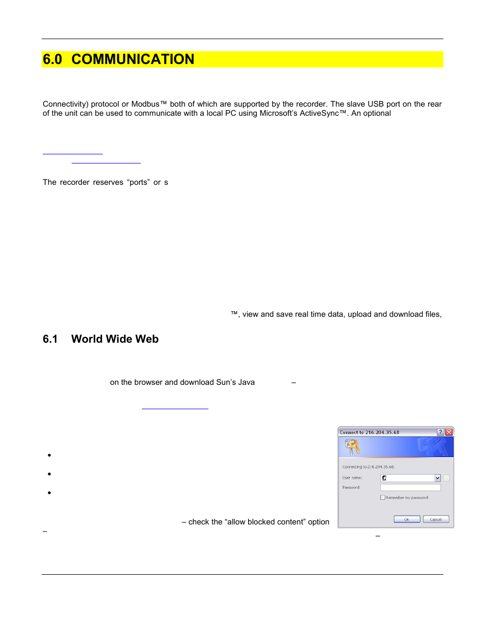 0 communication, 1 world wide web | Omega Speaker Systems Rercorder RD8300 User Manual | Page 90 / 114