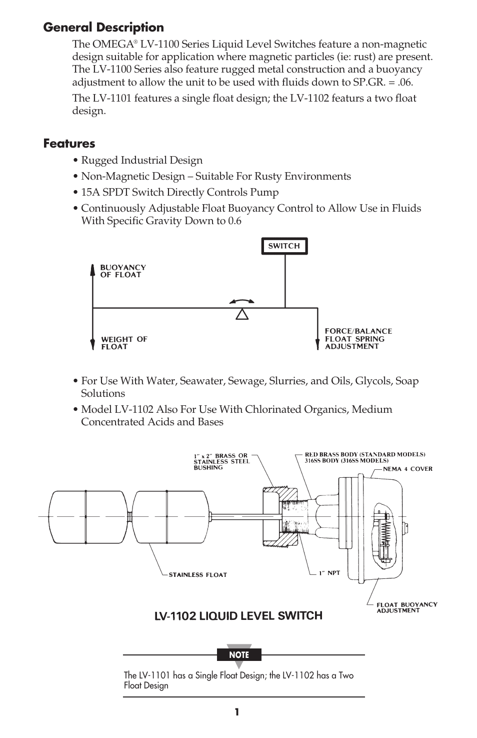 General description, Features | Omega Speaker Systems LV-1102 User Manual | Page 5 / 12