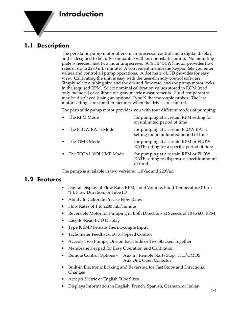 Introduction, 1 description, 2 features | Omega Speaker Systems OMEGAFLEX FPU5-MT-220 User Manual | Page 10 / 83