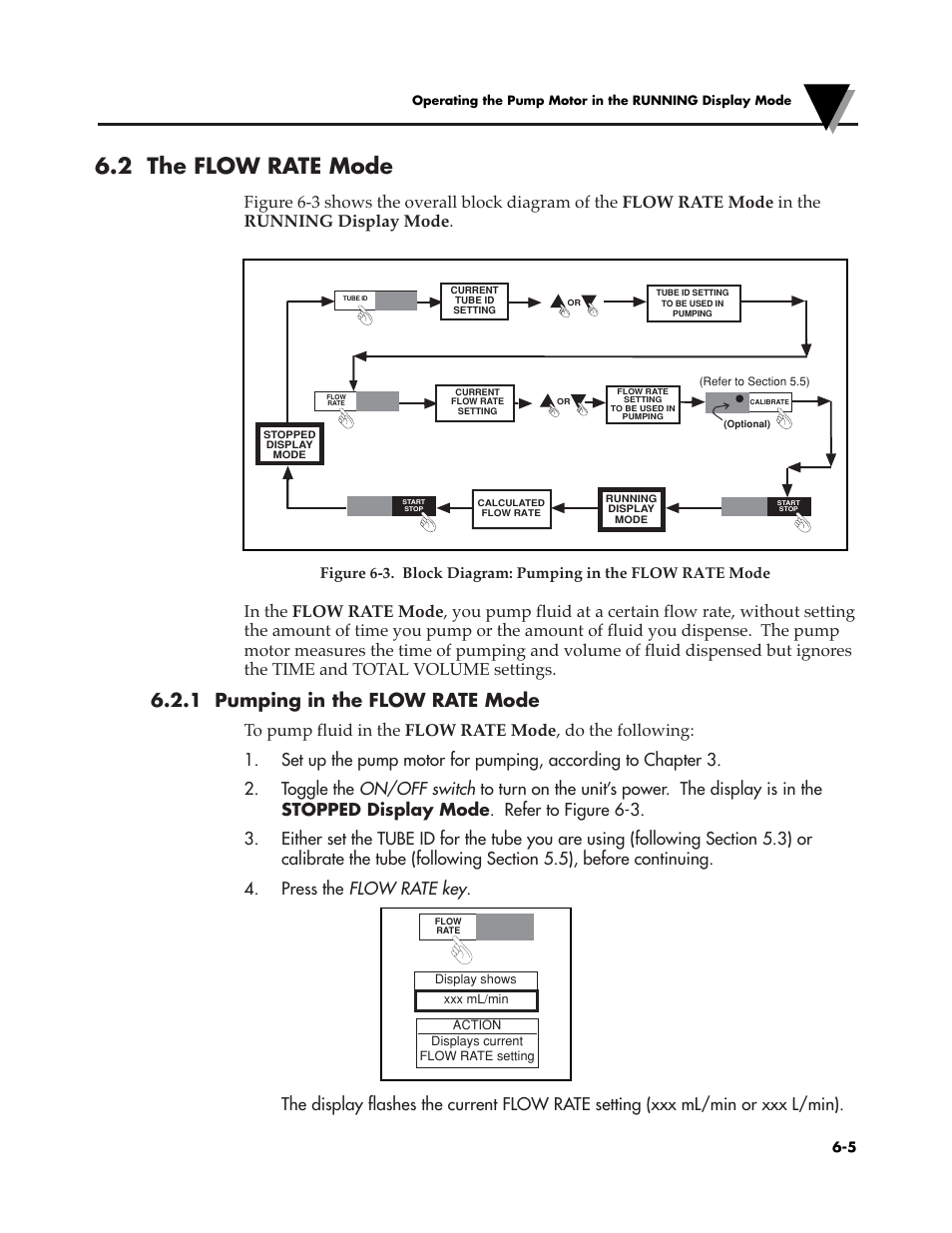 2 the flow rate mode, 1 pumping in the flow rate mode | Omega Speaker Systems OMEGAFLEX FPU5-MT-220 User Manual | Page 42 / 83