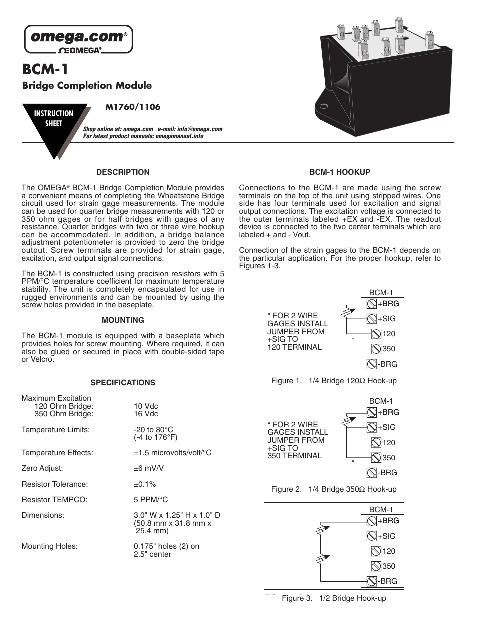 Omega Speaker Systems M1760 User Manual | 2 pages