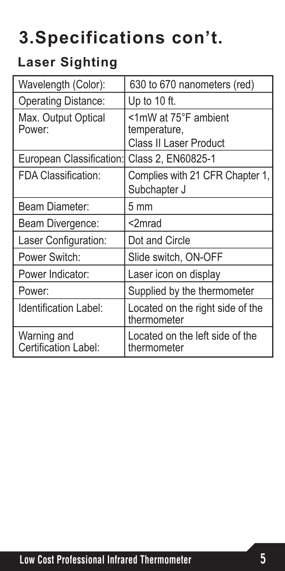 Specifications con’t | Omega Speaker Systems OSXL650 User Manual | Page 9 / 20