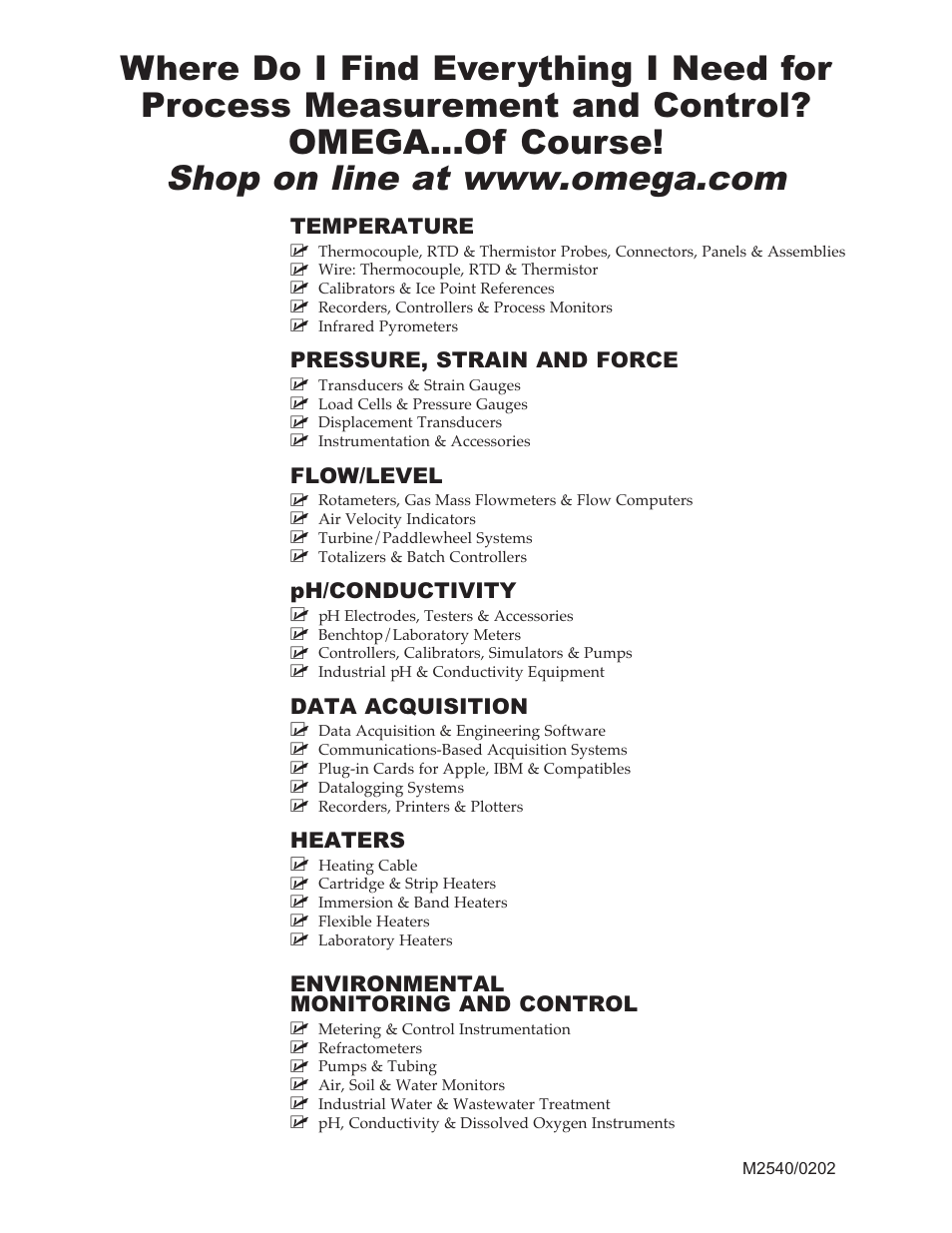 Temperature, Pressure, strain and force, Flow/level | Ph/conductivity, Data acquisition, Heaters, Environmental monitoring and control | Omega Speaker Systems iDRN-PS-1000 User Manual | Page 20 / 20