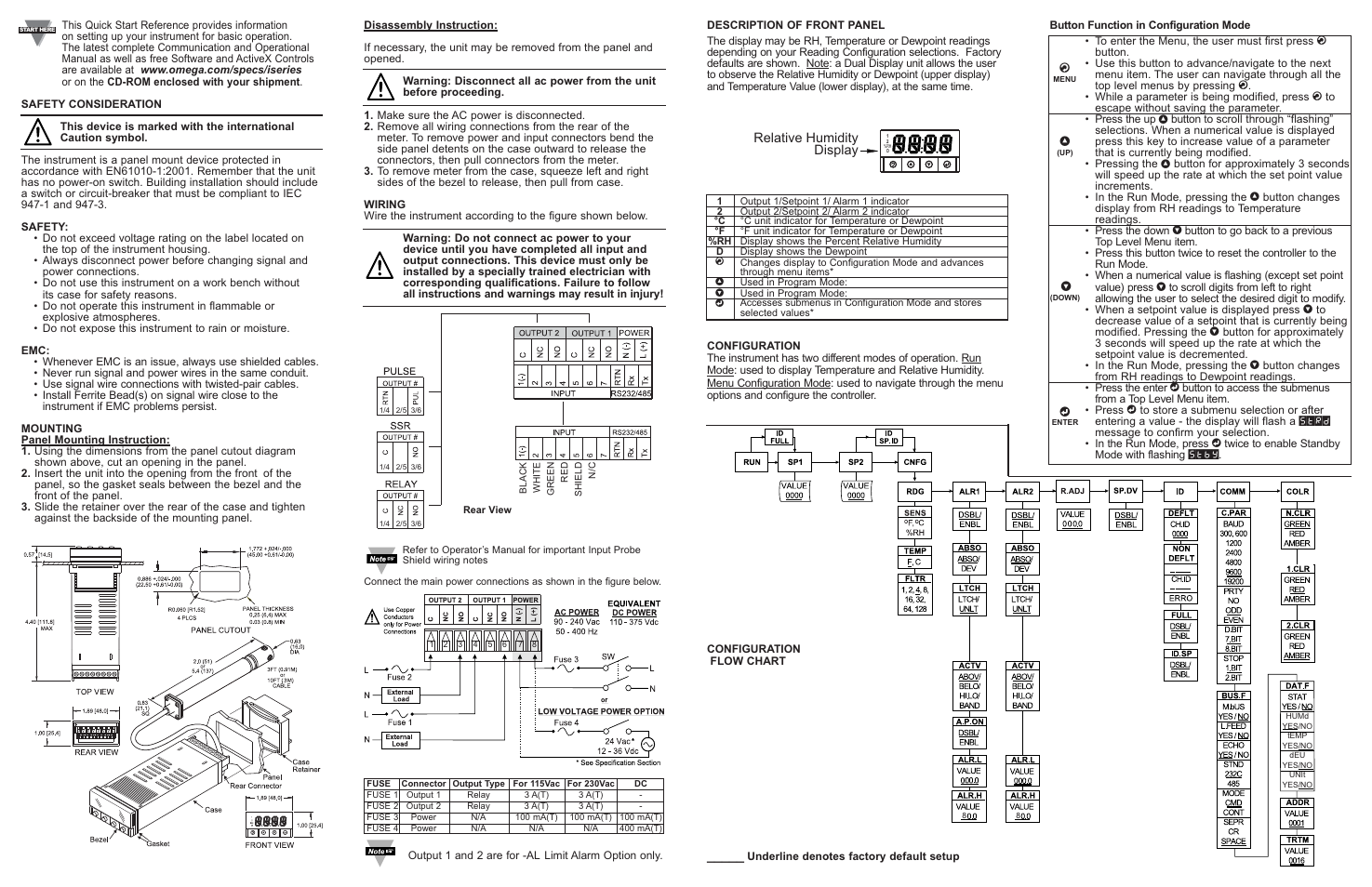 Relative humidity display | Omega Speaker Systems DPiTH-i32 User Manual | Page 2 / 2