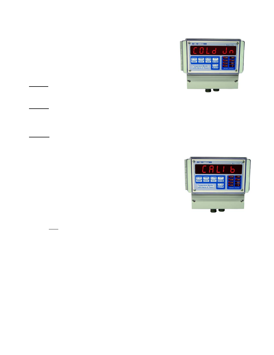 Unction adjustment, Hermocouple, Alibration | Cold junction adjustment, Thermocouple calibration | Omega Speaker Systems DPS3301 User Manual | Page 11 / 26
