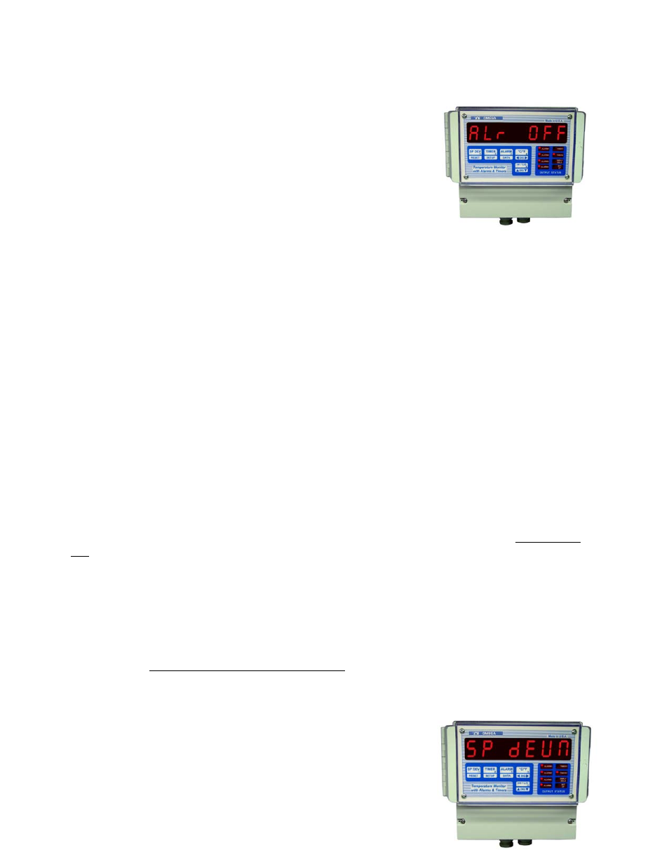 Udio, Larm, Rate | Esetting, Setpoint deviation alarm | Omega Speaker Systems DPS3301 User Manual | Page 15 / 26