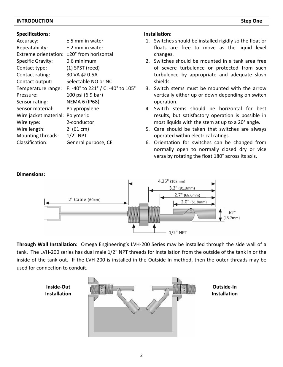Omega Speaker Systems LVH-200 User Manual | Page 2 / 4