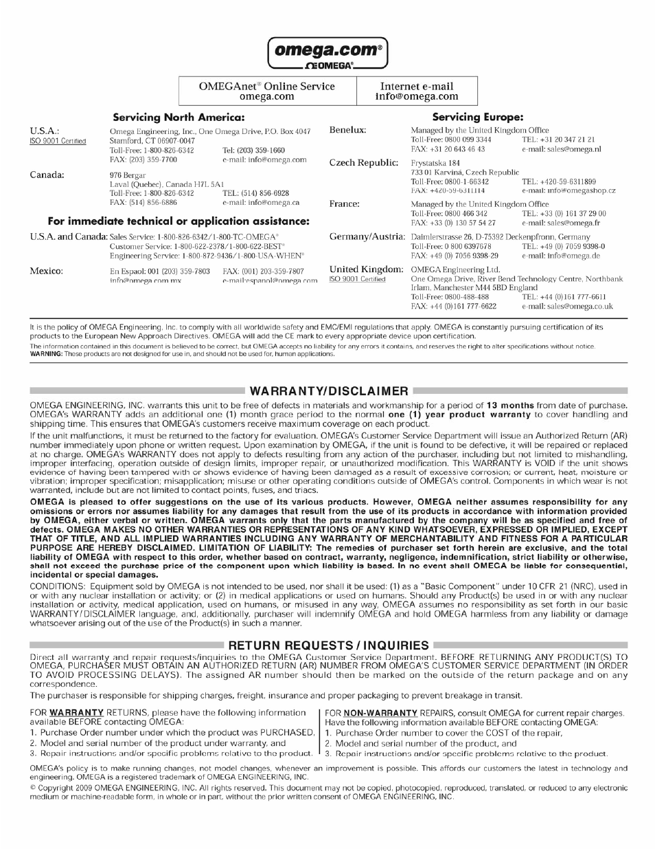 Omega Speaker Systems LVH-200 User Manual | Page 4 / 4