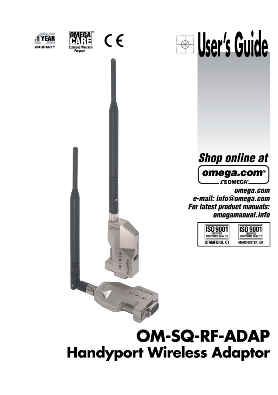 Omega Speaker Systems Handyport Wireless Adaptor OM-SQ-RF-ADAP User Manual | 8 pages