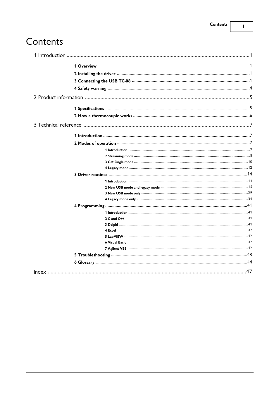 Omega Speaker Systems 8 Channel Thermocouple USB Data Acquisition Module TC-08 User Manual | Page 3 / 54