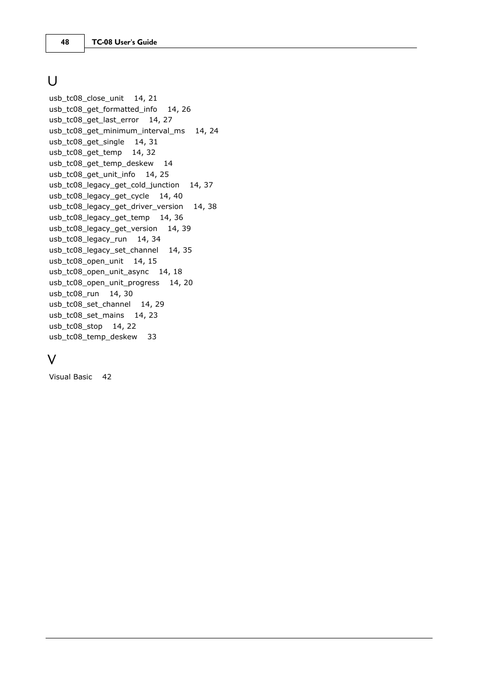 Omega Speaker Systems 8 Channel Thermocouple USB Data Acquisition Module TC-08 User Manual | Page 52 / 54