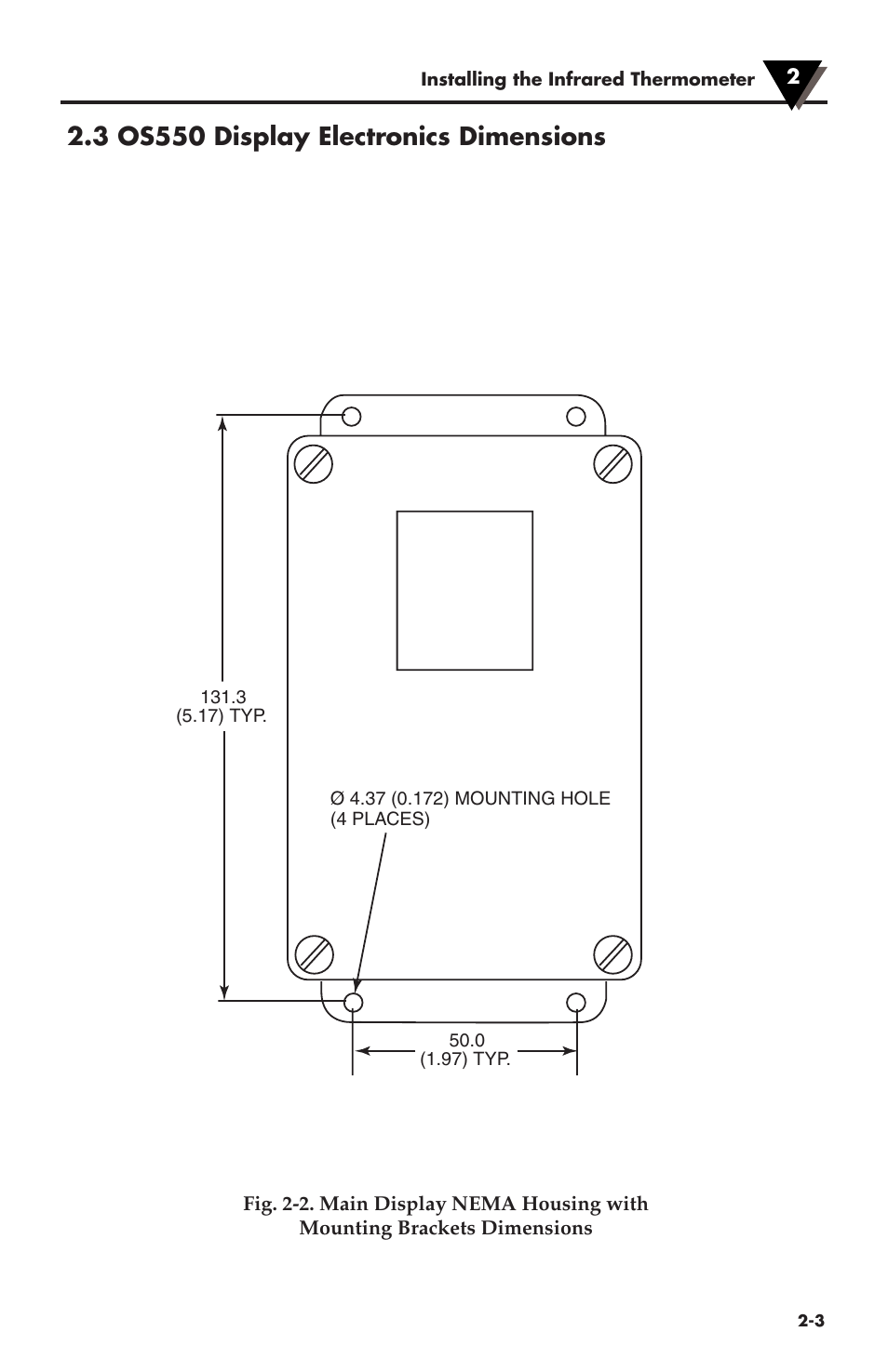 3 os550 display electronics dimensions | Omega Speaker Systems OS550 Series User Manual | Page 13 / 77