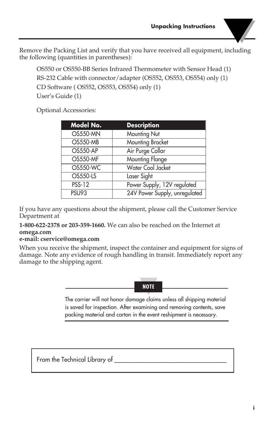 Omega Speaker Systems OS550 Series User Manual | Page 3 / 77