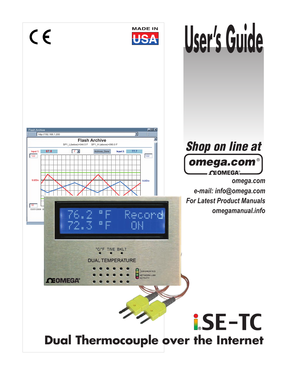 Omega Speaker Systems Dual Thermocouple Over the Internet iSE-TC User Manual | 60 pages