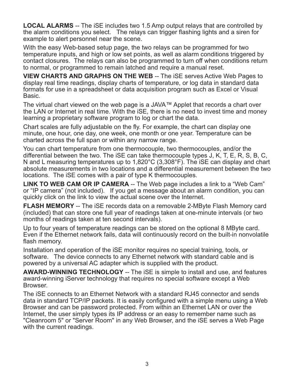 Omega Speaker Systems Dual Thermocouple Over the Internet iSE-TC User Manual | Page 7 / 60