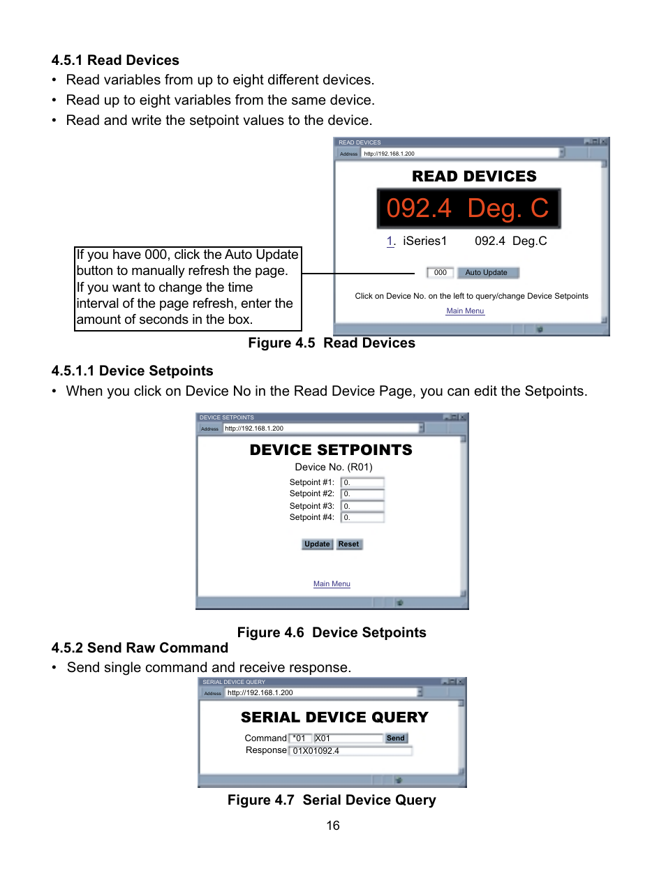 4 deg. c, Serial device query device setpoints, Read devices | Omega Speaker Systems iLD Series User Manual | Page 20 / 49