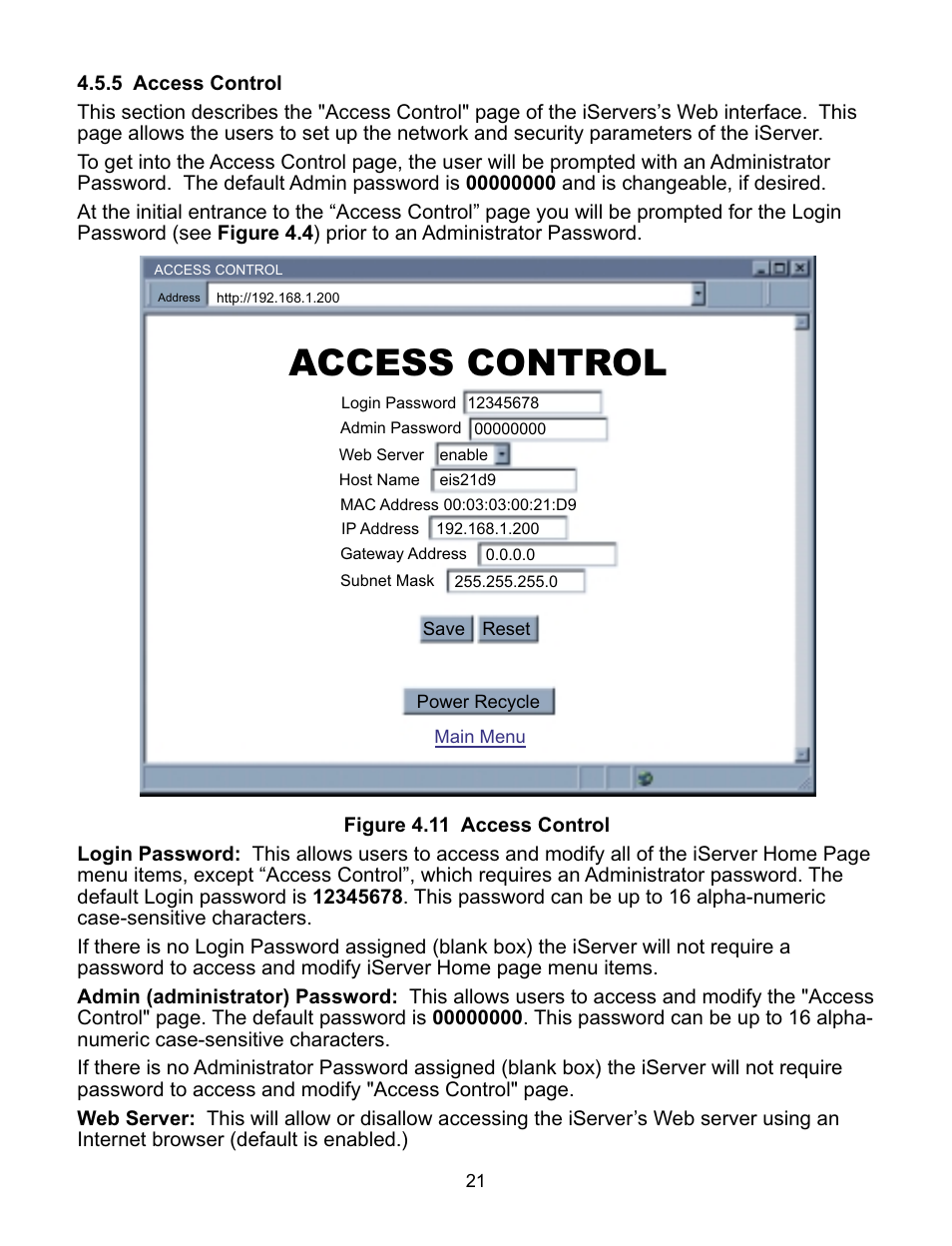 Access control | Omega Speaker Systems iLD Series User Manual | Page 25 / 49