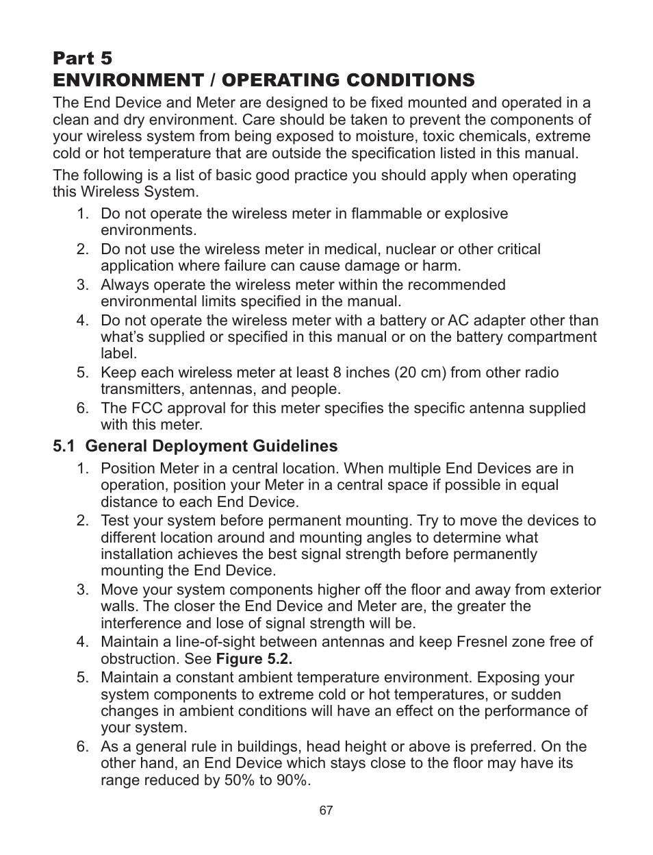 Part 5 environment / operating conditions | Omega WI8XX-U User Manual | Page 73 / 92