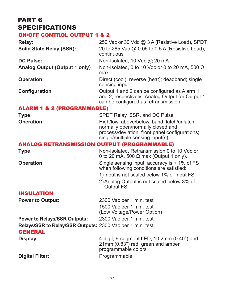 Part 6 specifications | Omega WI8XX-U User Manual | Page 77 / 92