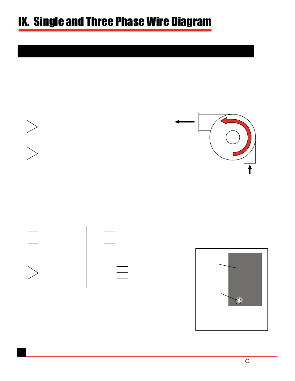 Ix. single and three phase wire diagram | Oneida Air Systems 5 & 7.5 HP Direct Drive Cyclonic Dust Collectors User Manual | Page 12 / 16