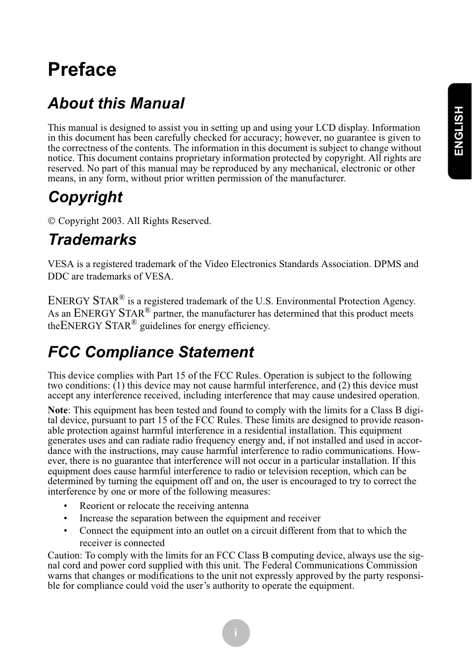 Preface, About this manual, Copyright | Trademarks, Fcc compliance statement | Ovideon LC2000 User Manual | Page 2 / 28