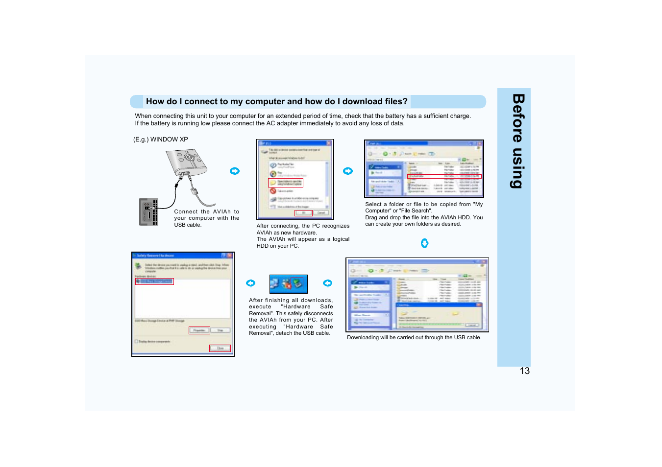 Before using | Ovideon AVIAh User Manual | Page 13 / 68