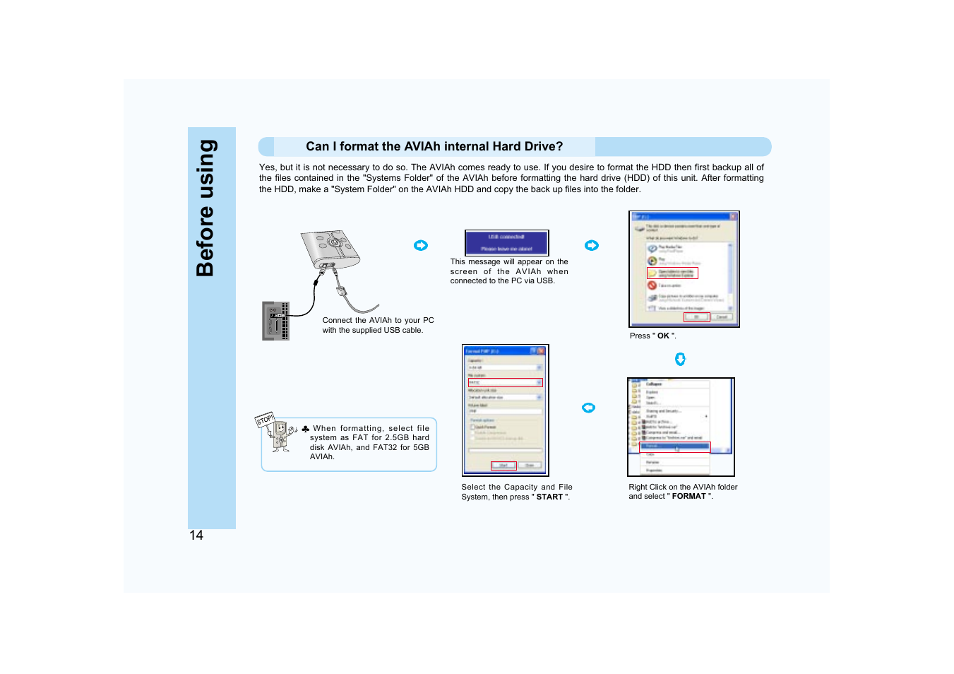 Before using | Ovideon AVIAh User Manual | Page 14 / 68
