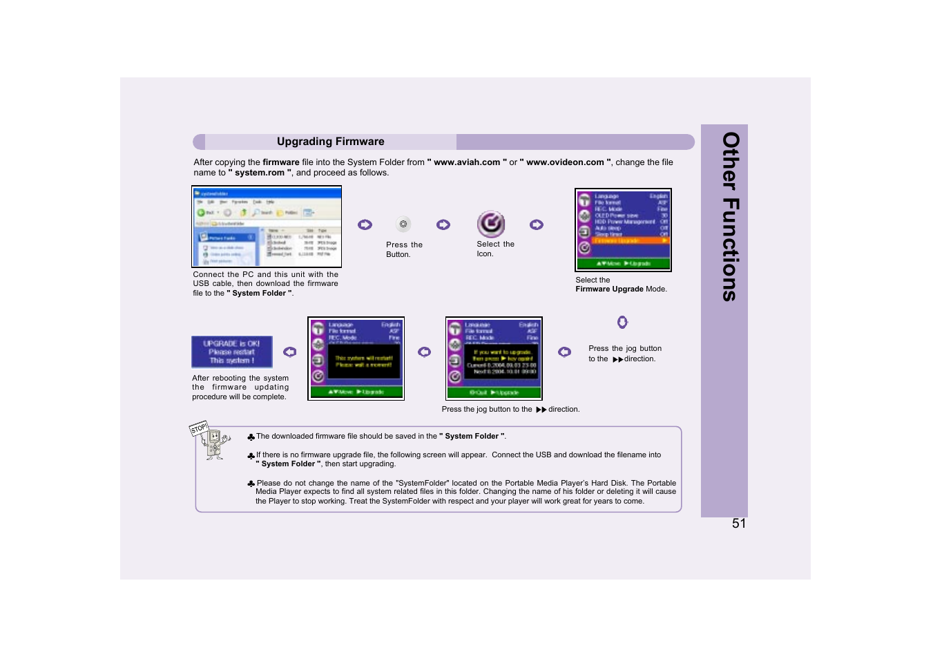 Other functions | Ovideon AVIAh User Manual | Page 51 / 68