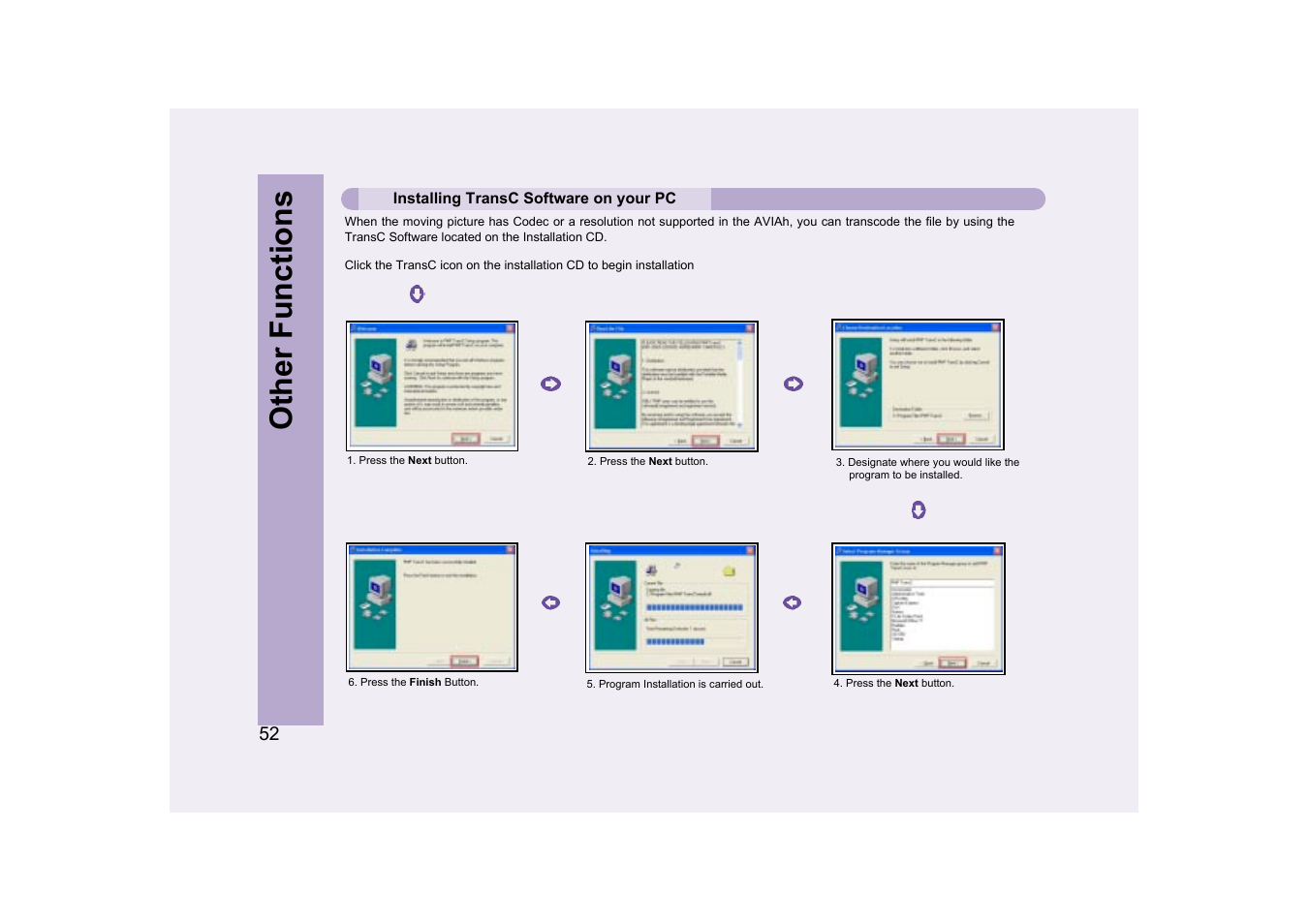 Other functions | Ovideon AVIAh User Manual | Page 52 / 68