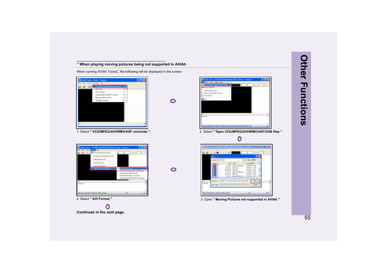 Other functions | Ovideon AVIAh User Manual | Page 55 / 68