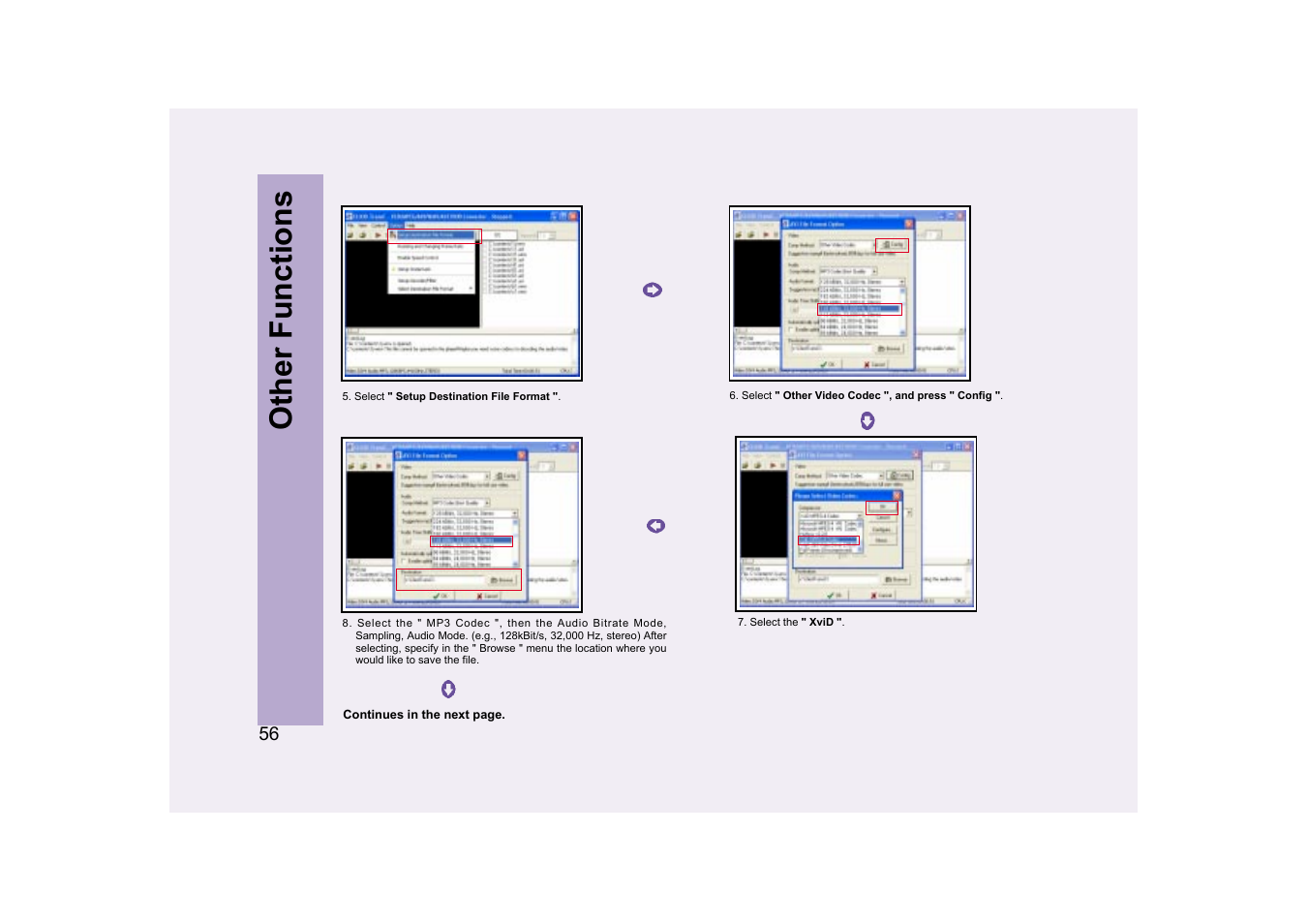 Other functions | Ovideon AVIAh User Manual | Page 56 / 68